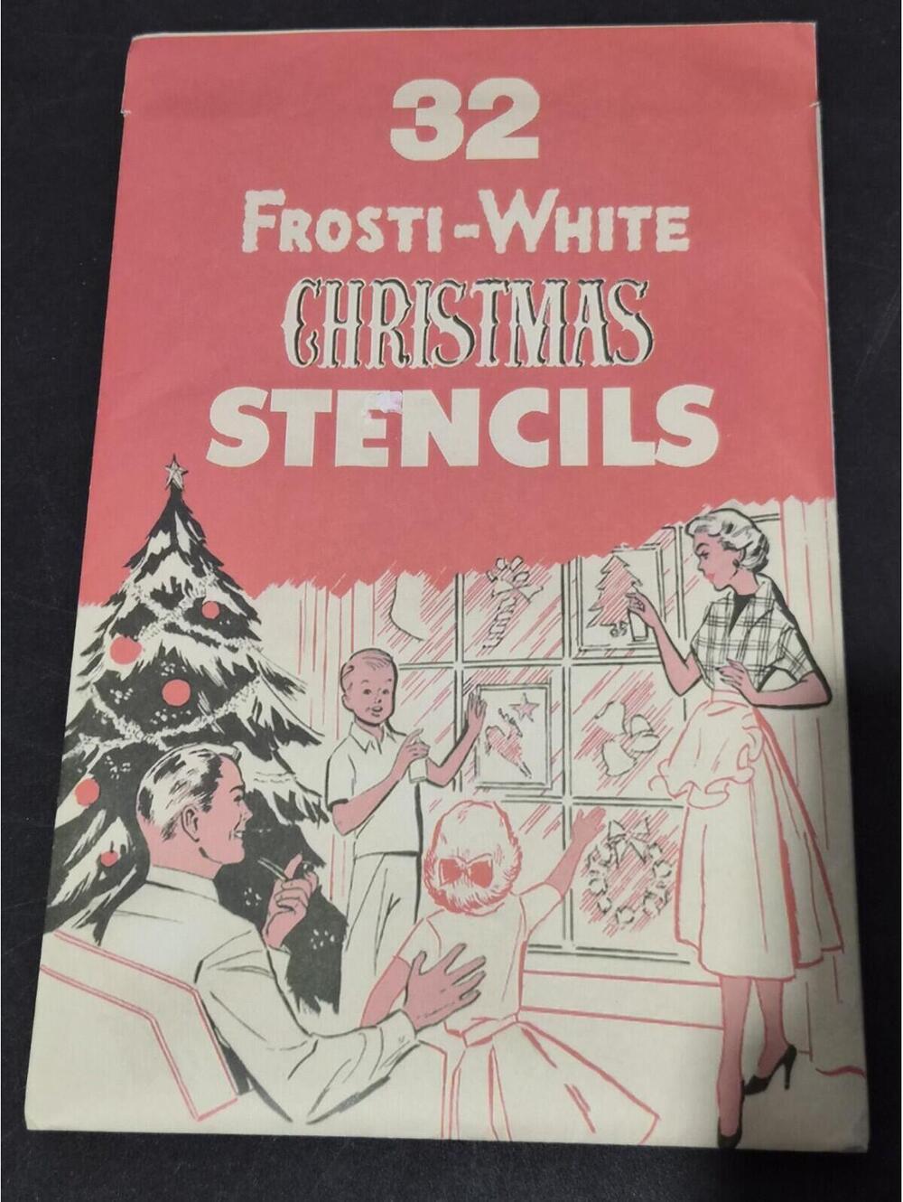 Vintage 1950's Frosti White Christmas Stencils 32 Count